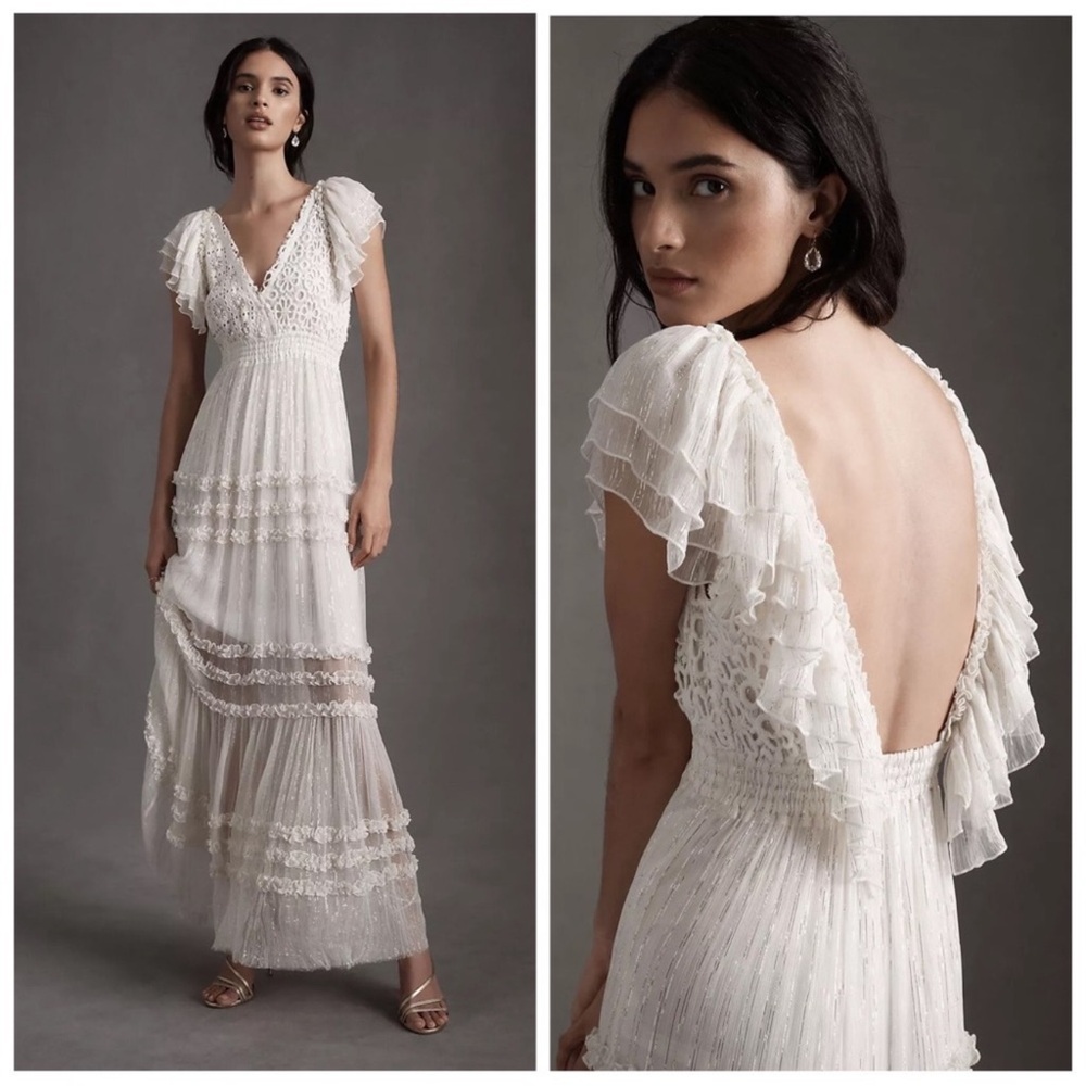 Free People x BHLDN Cream Lace Maxi Dress from Anthropologie